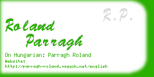 roland parragh business card